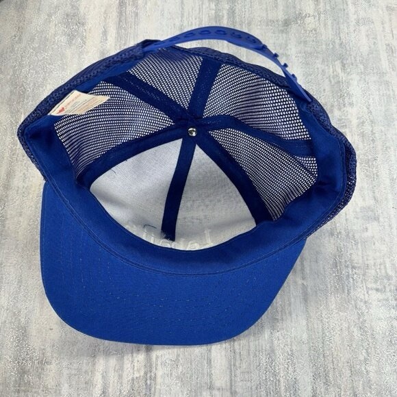Labatts Blue Trucker Mesh Snapback Vtg Hat Cap - Picture 7 of 8